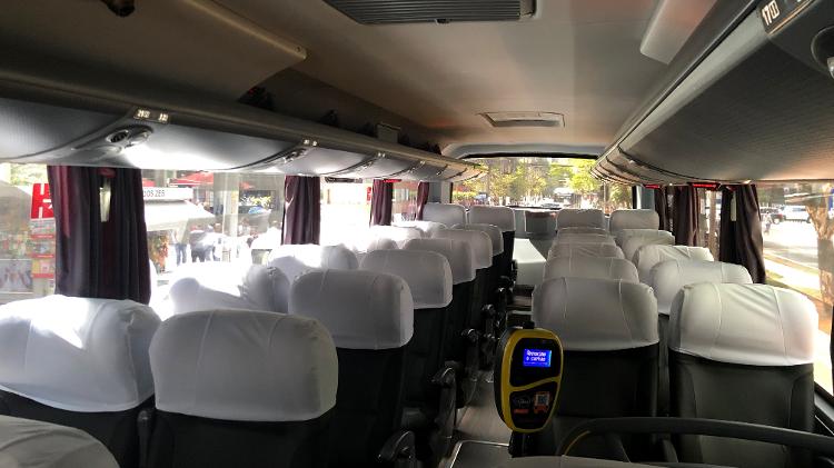Ônibus são confortáveis: ar-condicionado, wi-fi, tomada, streaming... - Gabriel Francisco Ribeiro/UOL - Gabriel Francisco Ribeiro/UOL