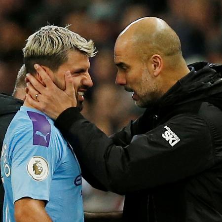 Sergio Agüero e Pep Guardiola trabalharam juntos por cinco temporadas. - ANDREW YATES