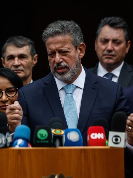 O presidente da Câmara dos Deputados, Arthur Lira, em entrevista coletiva