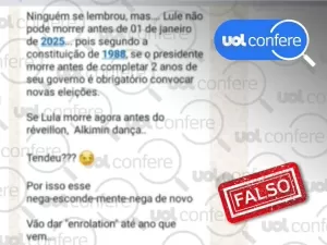 Não haverá nova eleição se Lula morrer antes de 1º de janeiro de 2025