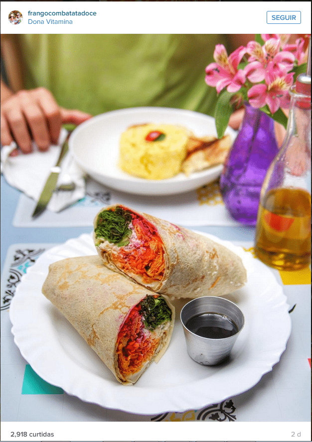 Prato publicado no Instagram de Rodrigo Purchio, 25, e Roberta Pacheco, 24, casal de "marombeiros" do blog Frango com Batata Doce por hobby - Reprodução/Instagram