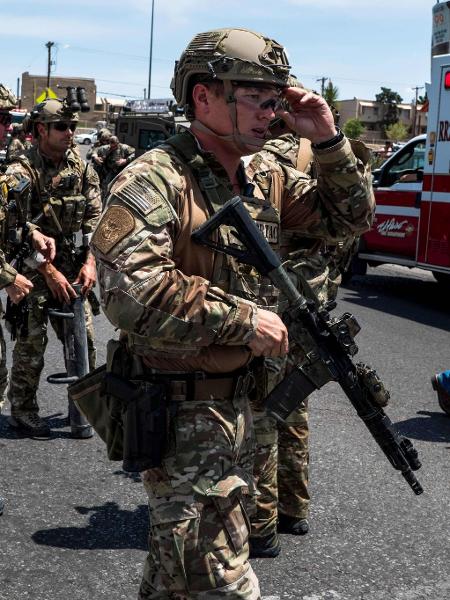 03.ago.2019 - Tiroteio em supermercado em El Paso, no Texas, deixa pelo menos 18 feridos - Joel Angel Juarez/AFP