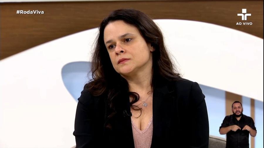4.nov.2019 - Janaina Paschoal, deputada estadual, durante participação no Roda Viva - Reprodução/TV Cultura