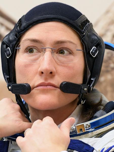 14.mar.2019 - A astronauta Christina Koch - Kirill Kudryavtsev/AFP