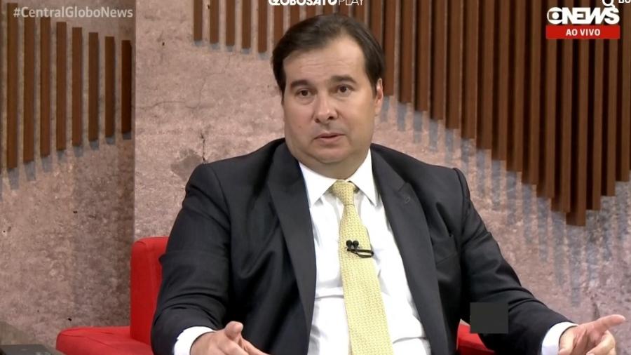 Rodrigo Maia na Globo News - Reprodução/Globo News