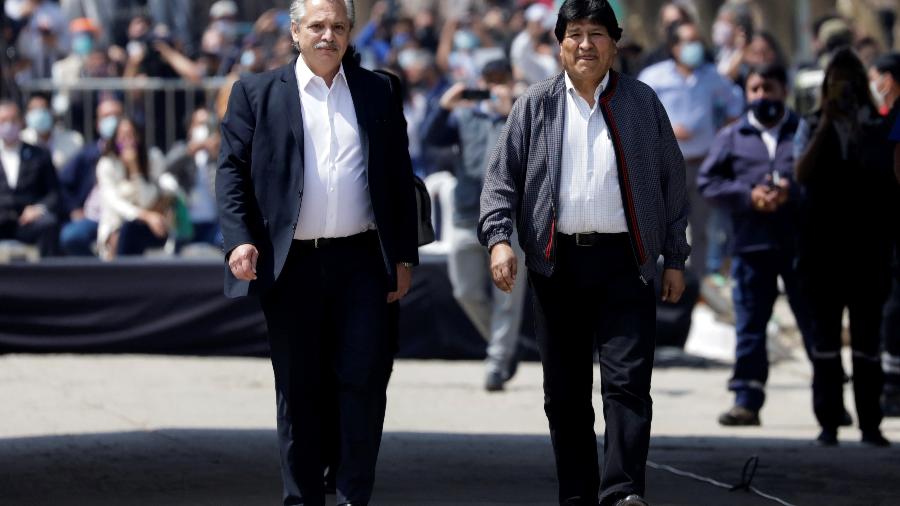 O ex-presidente da Bolívia, Evo Morales, retorna ao país acompanhado do presidente argentino, Alberto Fernandéz, quase um ano após a sua renúncia e exílio - Ueslei Marcelino/Reuters