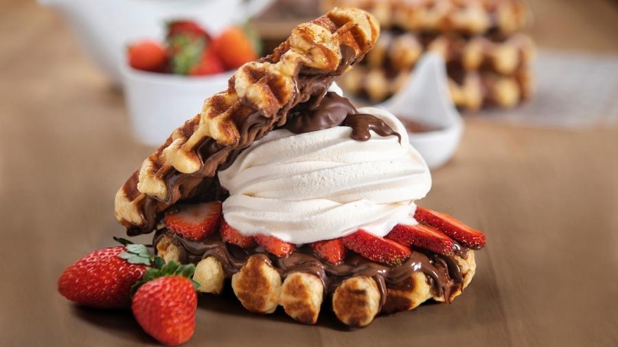 The Waffle King é uma rede de franquias especializada em waffles; investimento inicial de R$ 200 mil - Divulgação