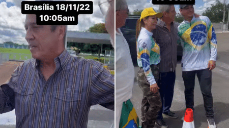 O general Walter Braga Netto (PL) atende apoiadores do então presidente Jair Bolsonaro (PL)