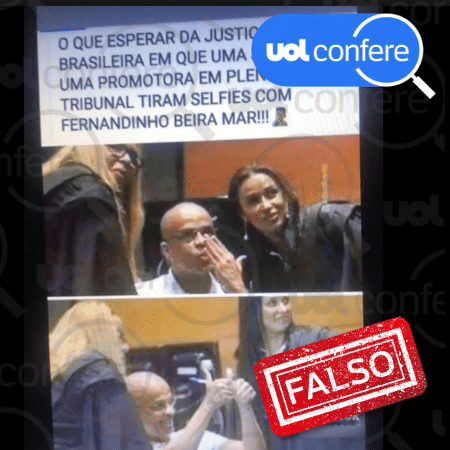 20.abr.2023 - Post falso circula há anos; na ocasião, Beira-Mar foi condenado pelo juiz Fábio Uchôa - Arte/UOL sobre Reprodução Facebook