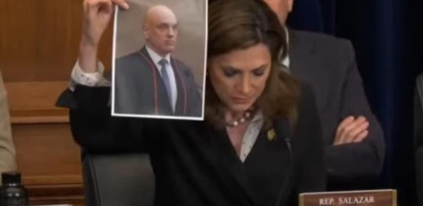 Deputada dos EUA exibe foto de Moraes em sessão sobre censura no Brasil