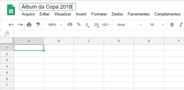 Tabela Copa do Mundo 2018 no Excel