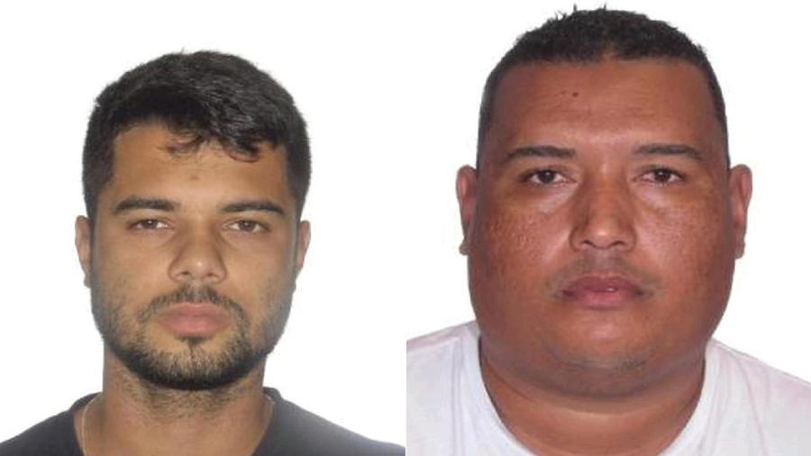A Polícia Civil divulgou imagens dos foragidos: "Vini" (à esquerda) e "Gordão" (à direita) - Divulgação