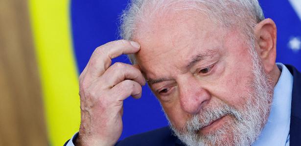 O presidente Lula durante cerimônia no Planalto