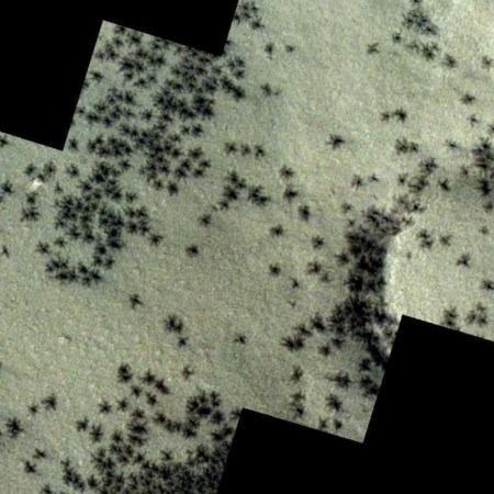 Sonda orbital detecta "aranhas" em Marte