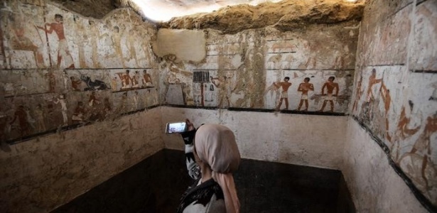 Em Gizé, mais um achado com potencial turístico para o Egito - M. El-Shahed/AFP