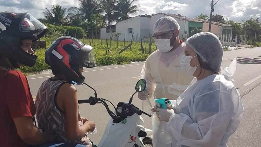 Barreira sanitária na cidade de Campo Grande-MS para evitar a propagação do novo coronavírus - Reprodução/Facebook 