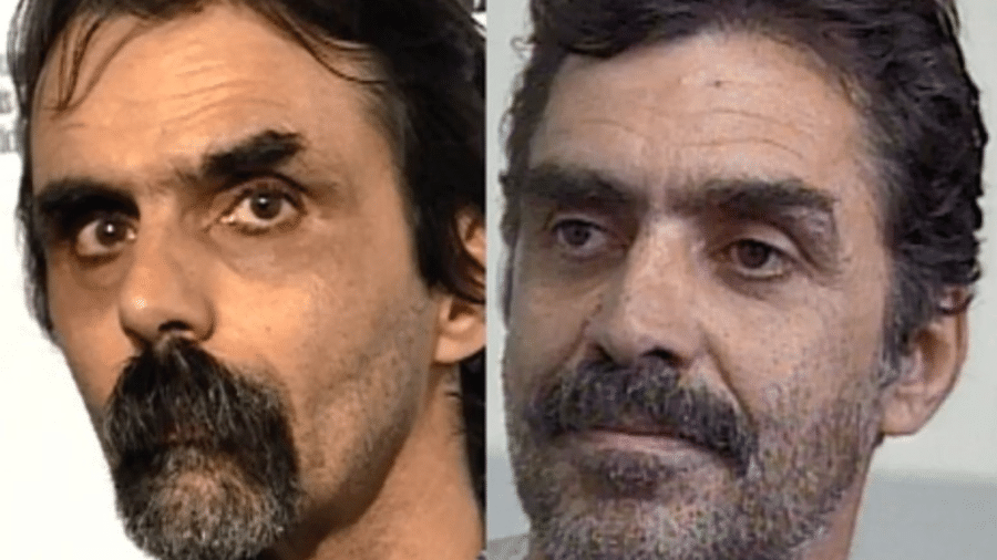 À esquerda, o "Maníaco do Anchieta"; à direita, Eugênio Fiúza, preso por 17 anos após ser erroneamente identificado como o assassino - Divulgação/Defensoria Pública MG
