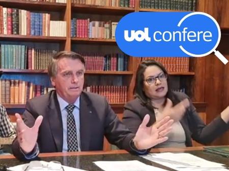 1º.jul.2021 - O presidente Jair Bolsonaro em live ao lado do presidente da Caixa, Pedro Guimarães - Reprodução/YouTube Jair Bolsonaro