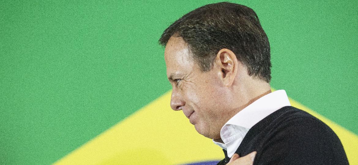 O ex-governador Joao Doria durante anúncio de sua desistência a pré-candidatura a presidente - Eduardo Knapp/Folhapress