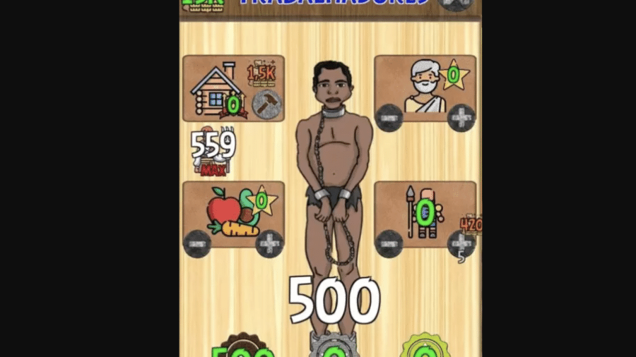Jogo Simuldor de Escravidão era oferecido na Google Play - Reprodução