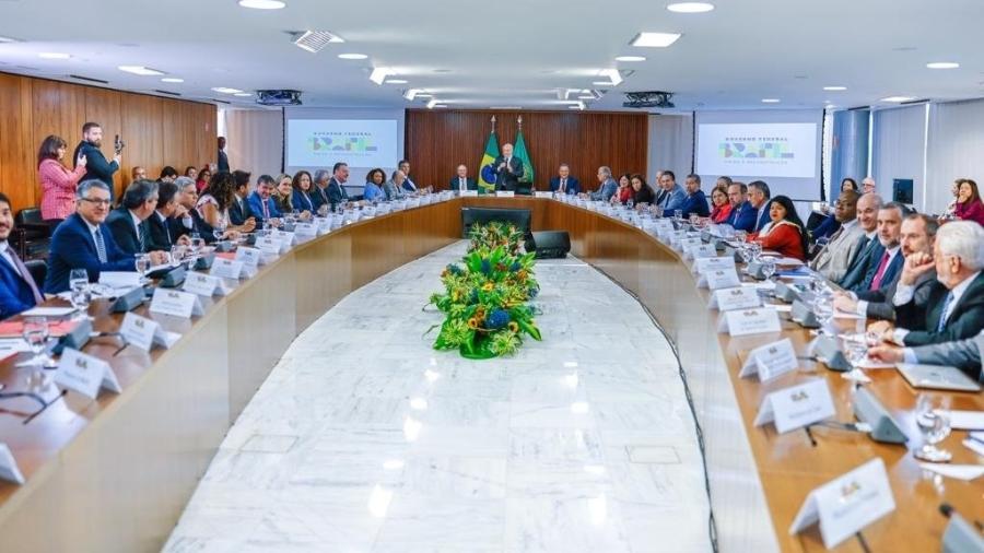 Lula disse ainda que a reunião da última quinta-feira permitirá que todos os ministros trabalhem em torno de um "objetivo único". - Ricardo Stuckert