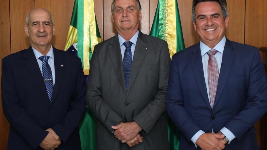 Luiz Eduardo Ramos, Jair Bolsonaro e Ciro Nogueira se reuniram nesta terça-feira (27) - reprodução/redes sociais