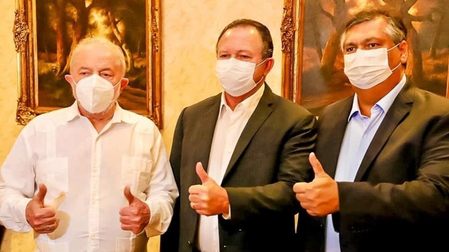 Lula, Carlos Brandão e Flávio Dino: Maranhão teve mudança de partido para "abraçar" petista - Divulgação
