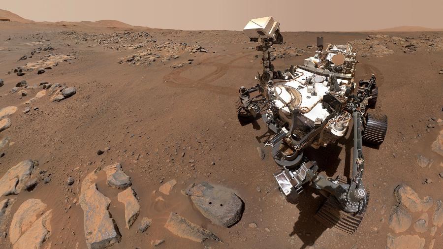 A missão da Perseverance em Marte é perfurar rochas e armazenar amostras para posterior retorno aos laboratórios da Terra - Nasa/JPL-Caltech/MSSS