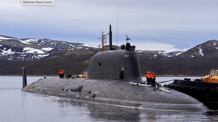 O submarino nuclear russo Kazan