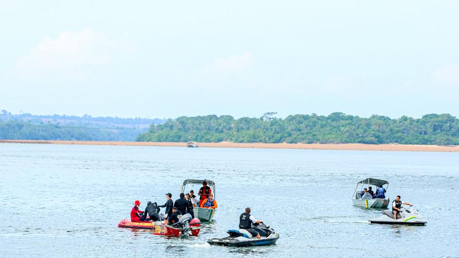 Buscas no rio Tocantins após desabamento da ponte Juscelino Kubitschek, entre os municípios de Estreito (MA) e Aguiarnópolis (TO)