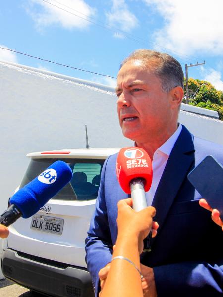 Renan Filho (MDB) no dia do debate com candidatos ao governo de Alagoas na TV Ponta Verde