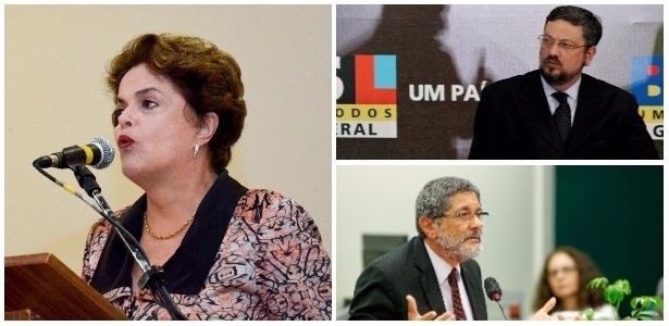Dilma Rousseff, Antônio Palocci e José Sérgio Gabrielli - Folhapress/Agência Estado