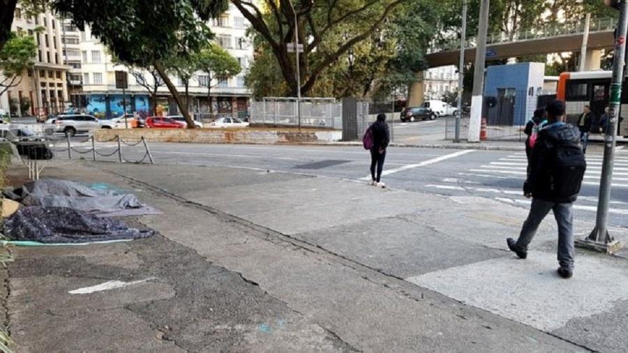 Nos últimos dias, São Paulo registrou as temperaturas mais baixas dos últimos três anos - Felipe Souza/BBC News Brasil