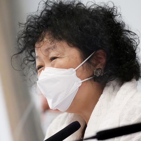 01.jun.2021 - Médica Nise Yamaguchi durante depoimento na CPI da Covid, em Brasília (DF) - Adriano Machado/Reuters