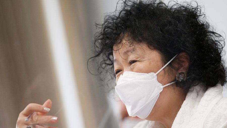 01.jun.2021 - Médica Nise Yamaguchi durante depoimento na CPI da Covid, em Brasília (DF) - Adriano Machado/Reuters