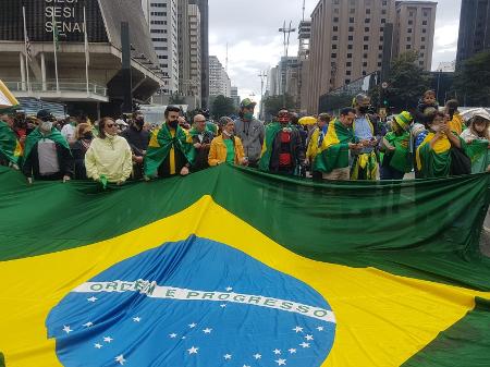 Ato pró-Bolsonaro e a favor do voto impresso na Avenida Paulista, em São Paulo - José Dacau/UOL