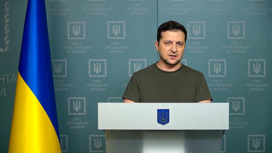 Presidente da Ucrânia, Volodymyr Zelensky, se pronunciou nas redes sociais sobre ataque em torre de TV - AFP/Presidência da Ucrânia