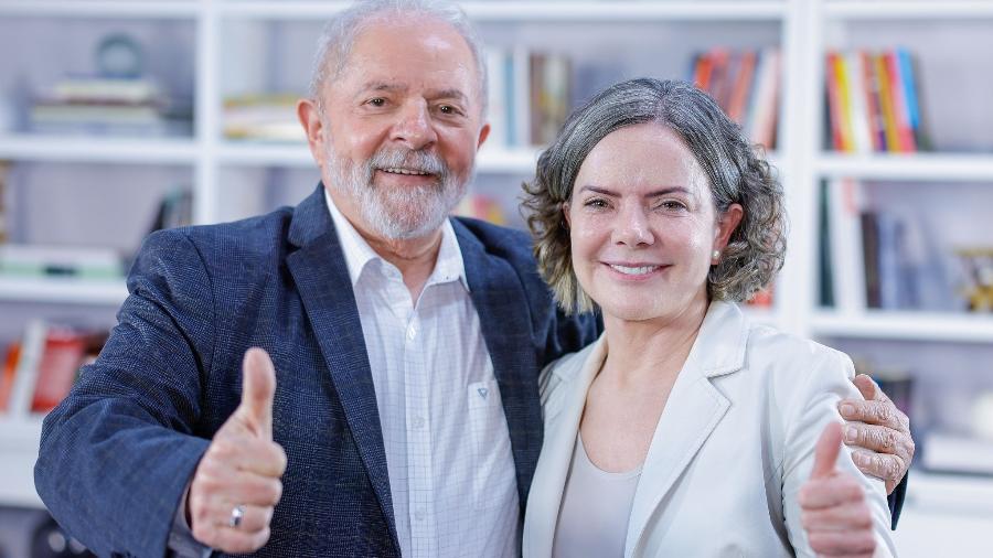 O ex-presidente Lula (PT) e a deputada Gleisi Hoffman (PT-PR), presidente do partido - Ricardo Stuckert