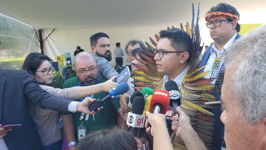 o  advogado Elói Terena diz que há 240 fazendas dentro de áreas que deveriam estar na posse exclusiva de indígenas - Eduardo Militão/UOL