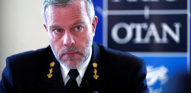 O almirante Rob Bauer, presidente do comitê militar da Otan