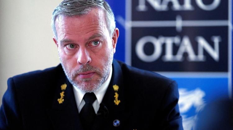 O presidente do comitê militar da Otan, o almirante Rob Bauer