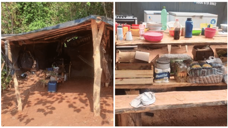 Alojamento improvisado encontrados por fiscais em fazenda de Nova Maringá (MT) foi considerado insalubre