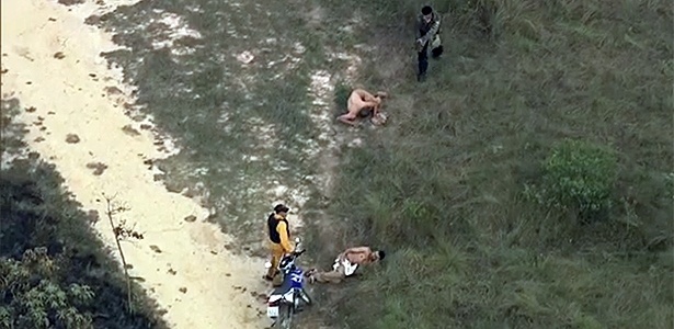 Detentos são capturados no  parque estadual do Juqueri - Reprodução/Rede Globo