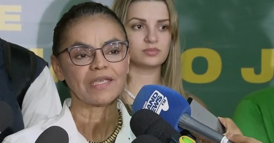 Marina Silva (Rede) se pronuncia após não ir ao segundo turno da eleição presidencial