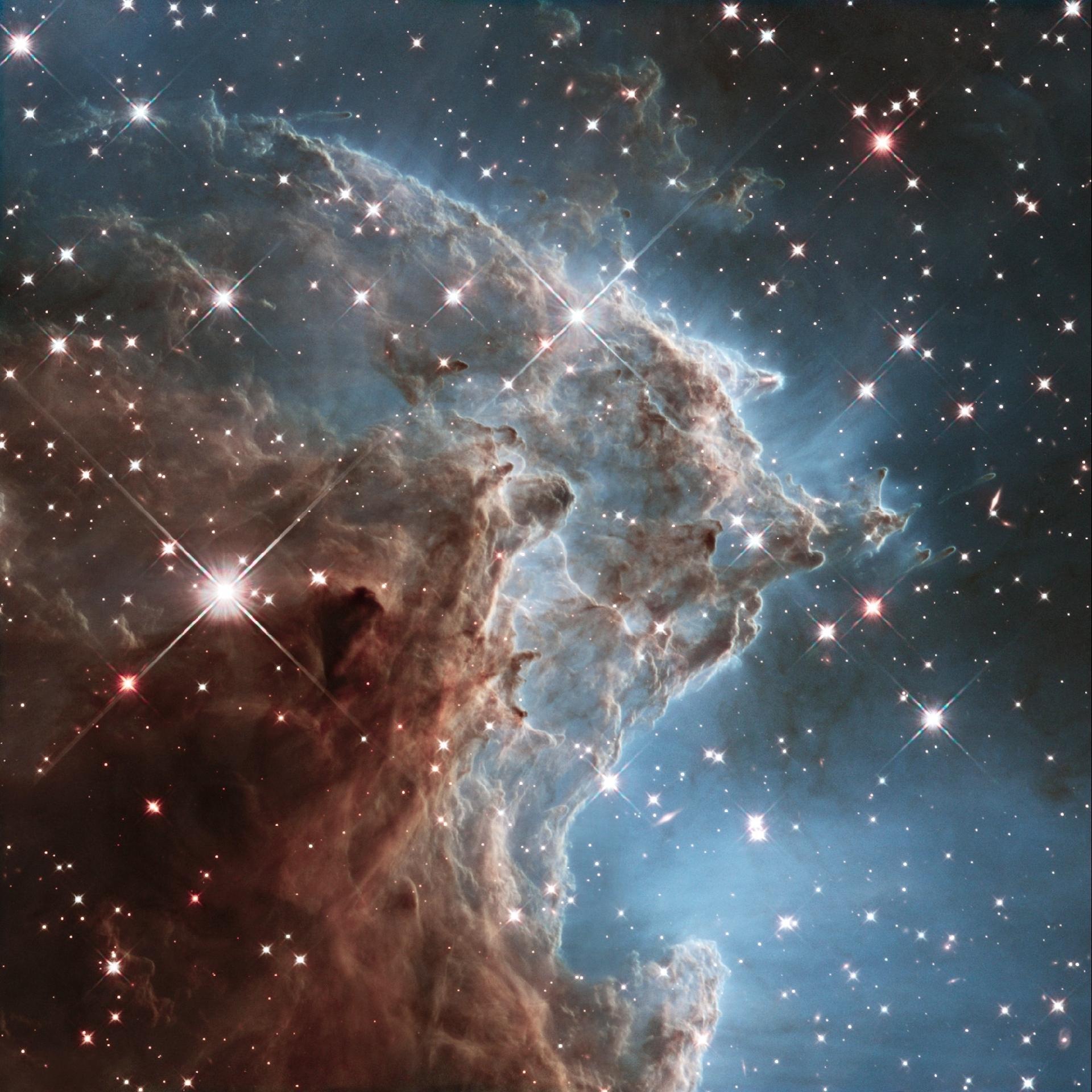 2014 - Nebulosa Cabeça de Macaco - A nebulosa, registrada como NGC2174, fica a cerca de 6.400 anos-luz de distância, na constelação de Orion. A região é formada por estrelas jovens em meio a poeira e gás cósmico. - NASA