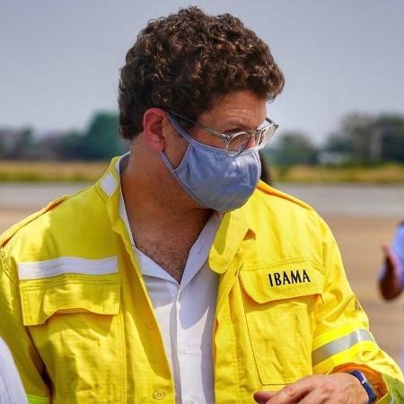Ministro do Meio Ambiente, Ricardo Salles está em Corumbá para acompanhar a situação das queimadas no Pantanal - Reprodução/Twitter/rsallemma