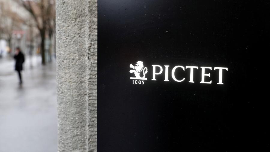 Logo do banco privado suíço Pictet em Zurique, Suíça - Arnd Wiegmann/Reuters
