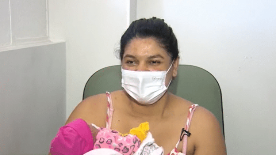 Daiana Gonçalves Dias deu à luz Ana Vitória com ajuda de médico anestesista  - Reprodução/Record TV
