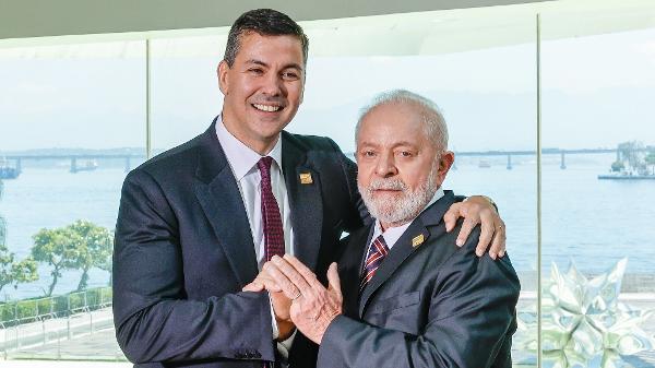 Lula e o presidente do Paraguai, Santiago Peña