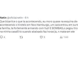 Vizinhos relatam ataque a tiros em Novo Hamburgo: 'Estou abaixado e suando'